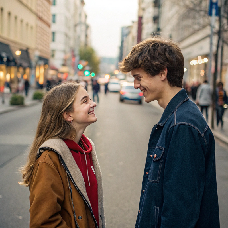 Romantic City Street Moments: A Young Love Story Romantic City Street Moments: A Young Love Story