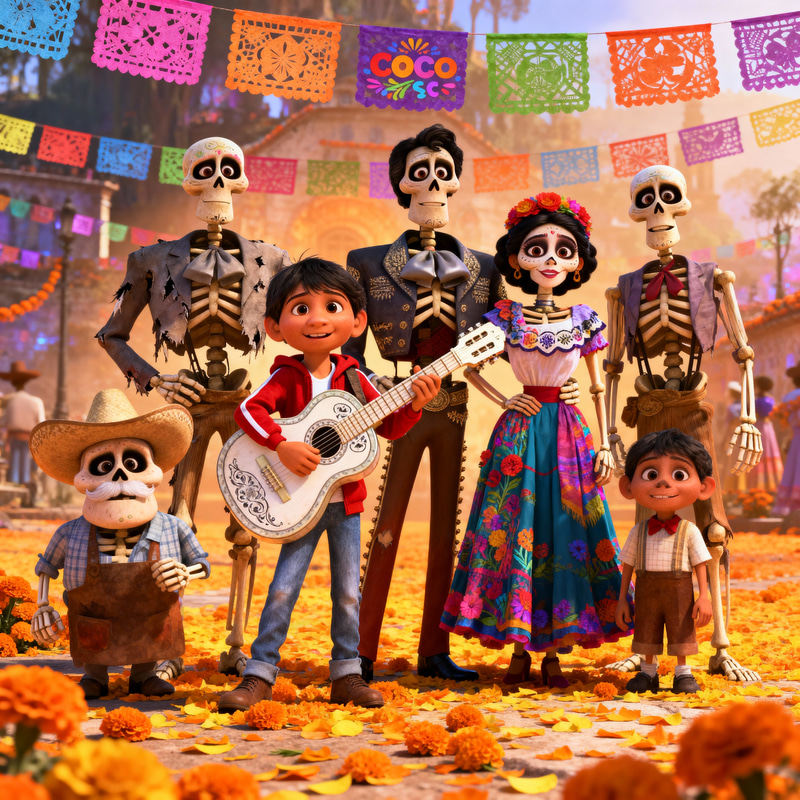 Group Image of Coco Movie Characters Group Image of Coco Movie Characters