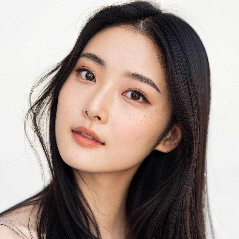 Hyper-Realistic Portrait of a Young Asian Woman