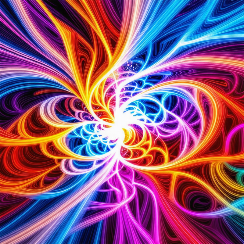 Energy & Vitality Bursting Through Barriers - Vibrant Swirling Colors Energy & Vitality Bursting Through Barriers - Vibrant Swirling Colors