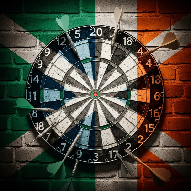 Scottish & Irish Flag Dart Board Rebel Design
