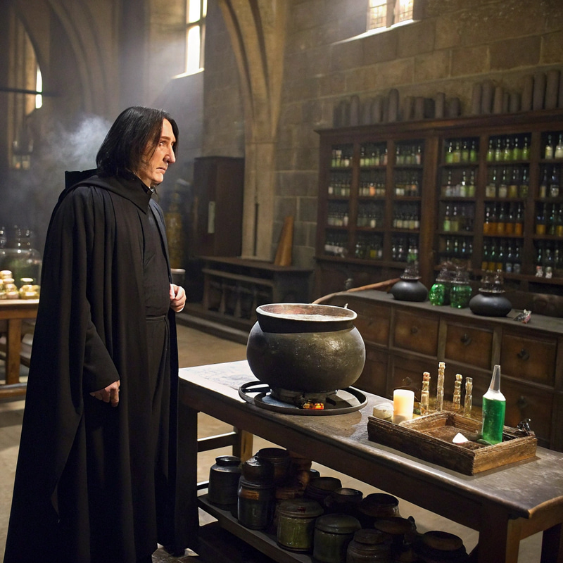 Severus Snape Brewing Potions at Hogwarts Severus Snape Brewing Potions at Hogwarts