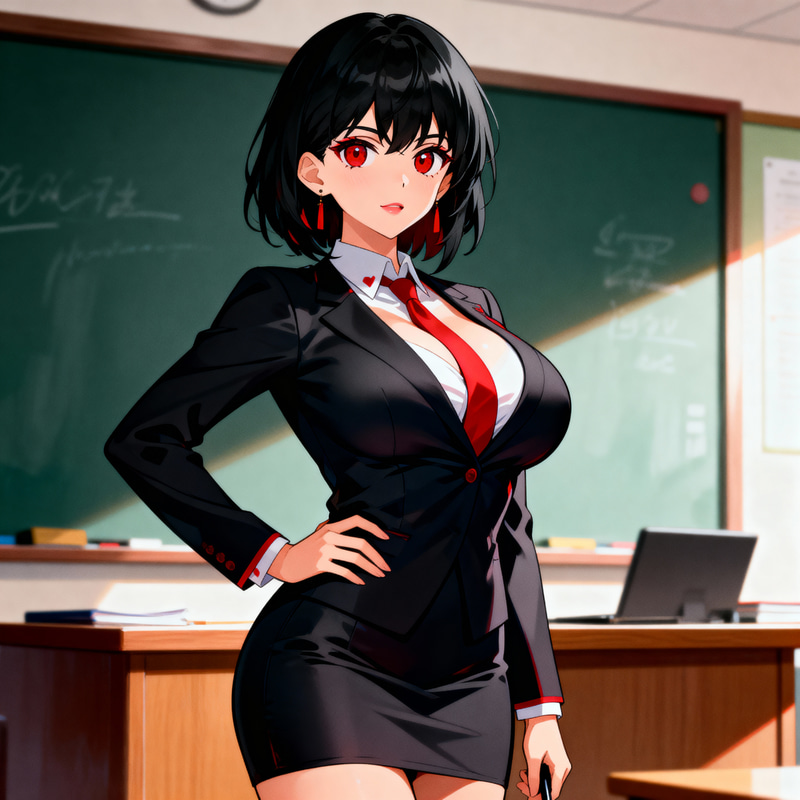 Stylish Teacher with Bold Fashion Sense Stylish Teacher with Bold Fashion Sense