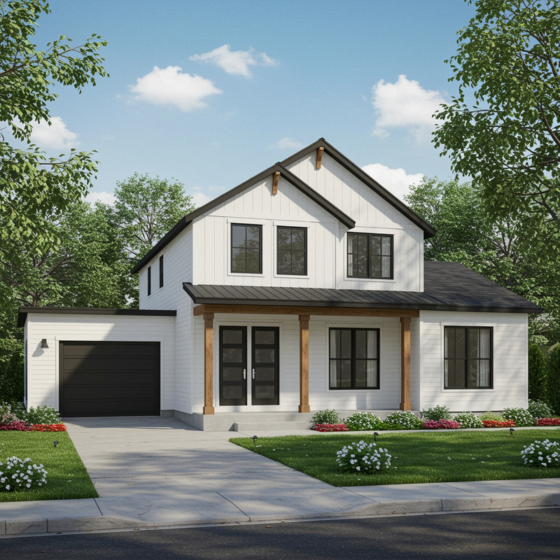 Stylish One Level House with Front Porch