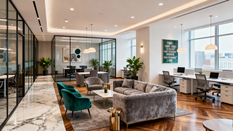 Elegant Coworking Space Interior Design
