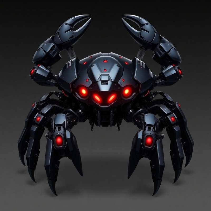 Futuristic Black Crab Robot Sprite Sheet Futuristic Black Crab Robot Sprite Sheet