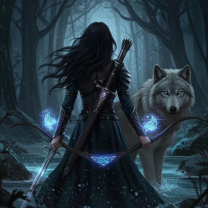Enchanting Fantasy Cover Art with Celtic Symbols Enchanting Fantasy Cover Art with Celtic Symbols