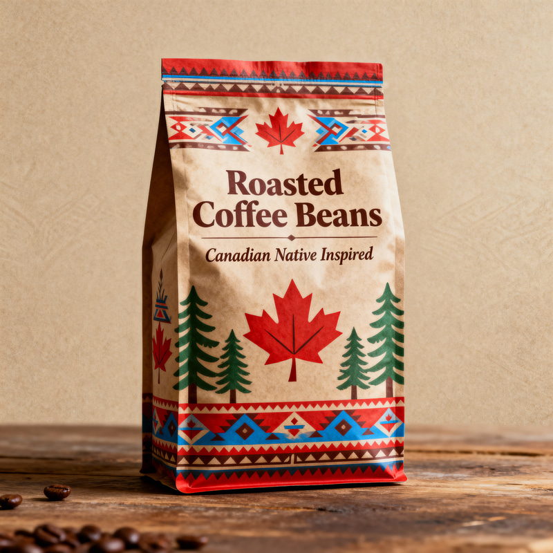 Coffee Roasted Bean Package - Native Canadian Design Coffee Roasted Bean Package - Native Canadian Design