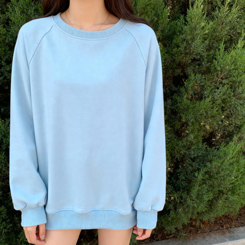 Light Blue Raglan Sleeve Pullover for Women Light Blue Raglan Sleeve Pullover for Women