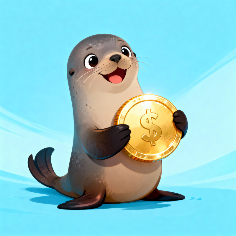 Funny Sea Lion Coin Image Funny Sea Lion Coin Image