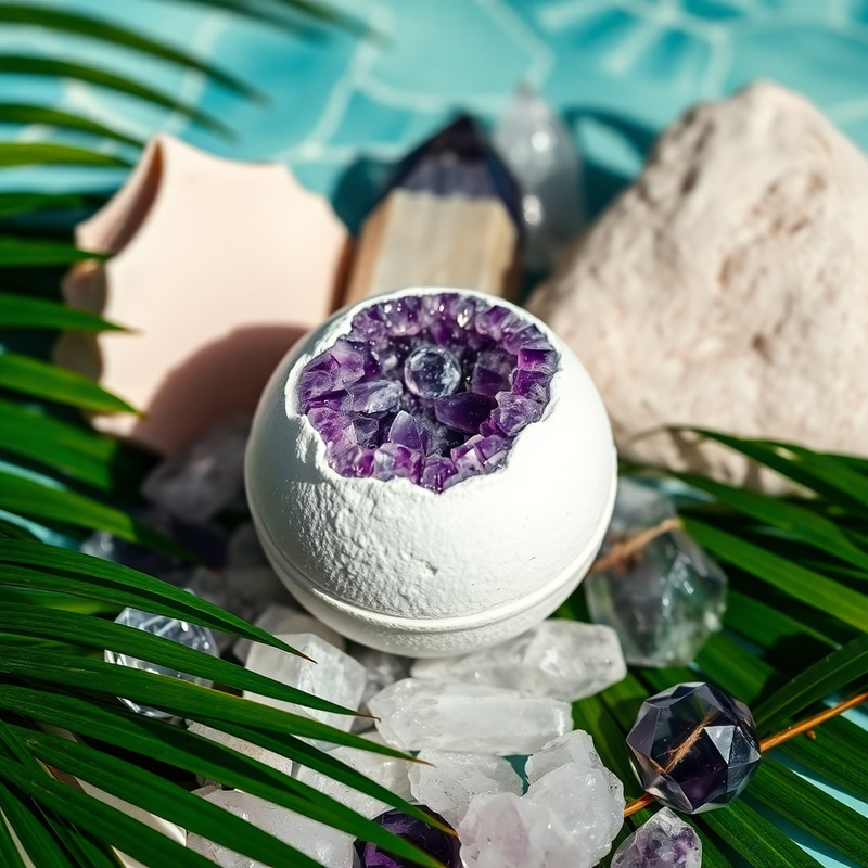 Luxury Amethyst Geode Bath Bomb – Soothing & Refreshing Luxury Amethyst Geode Bath Bomb – Soothing & Refreshing