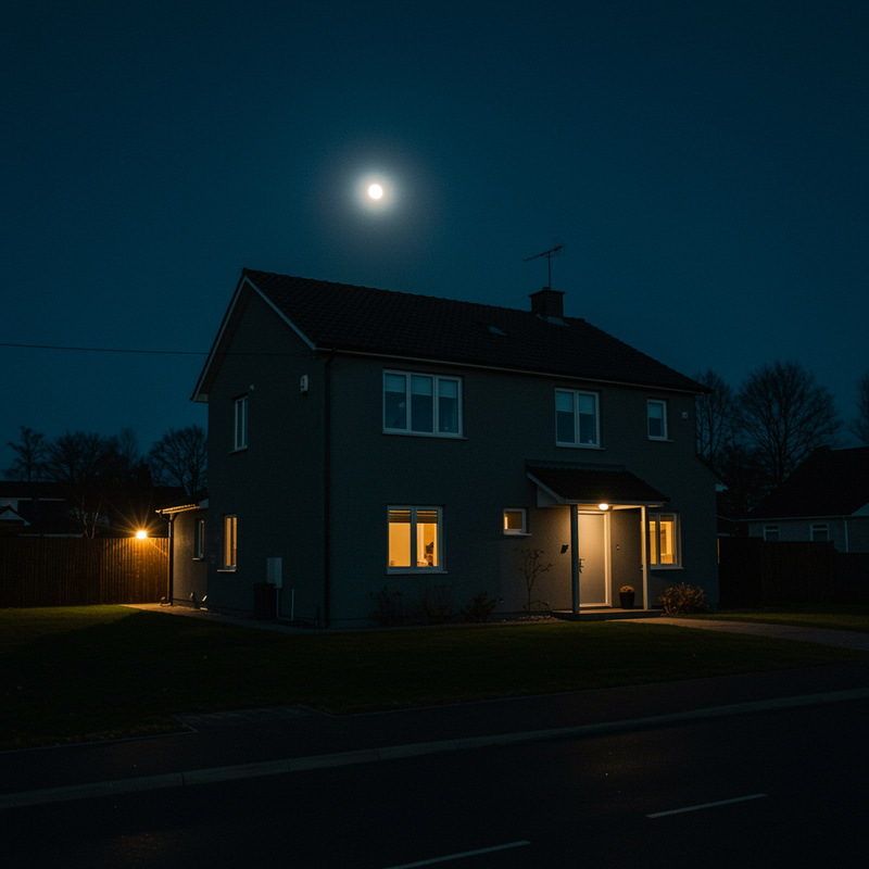 A House in the Night - Enchanting Atmosphere A House in the Night - Enchanting Atmosphere
