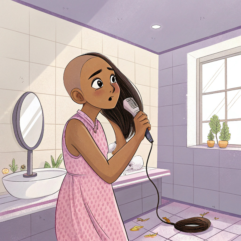 South Asian Girl Boldly Shaves Her Head in Anime Style South Asian Girl Boldly Shaves Her Head in Anime Style
