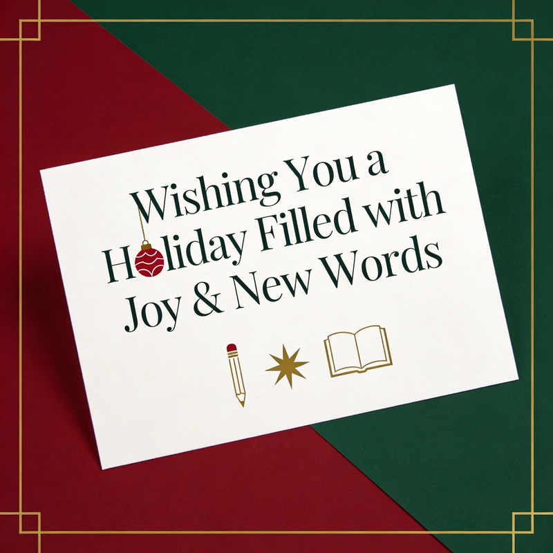 Elegant Christmas Card for English Teachers