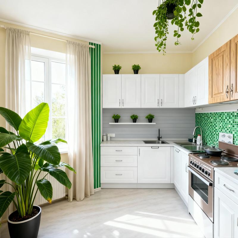 Airy Kitchen Redesign with Tropical Accents Airy Kitchen Redesign with Tropical Accents