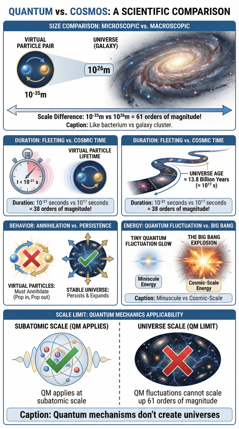 Comparing Virtual Particles to the Universe Infographic Comparing Virtual Particles to the Universe Infographic