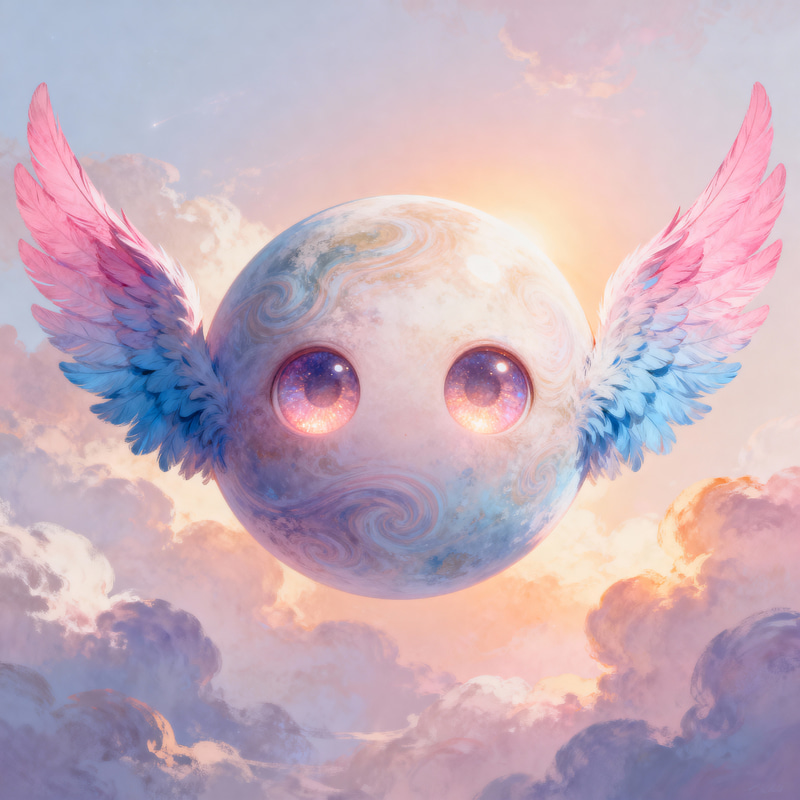 A Planet with Wings and Big Eyes