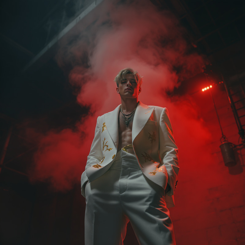 Cinematic Music Video Aesthetic in a Foggy Warehouse