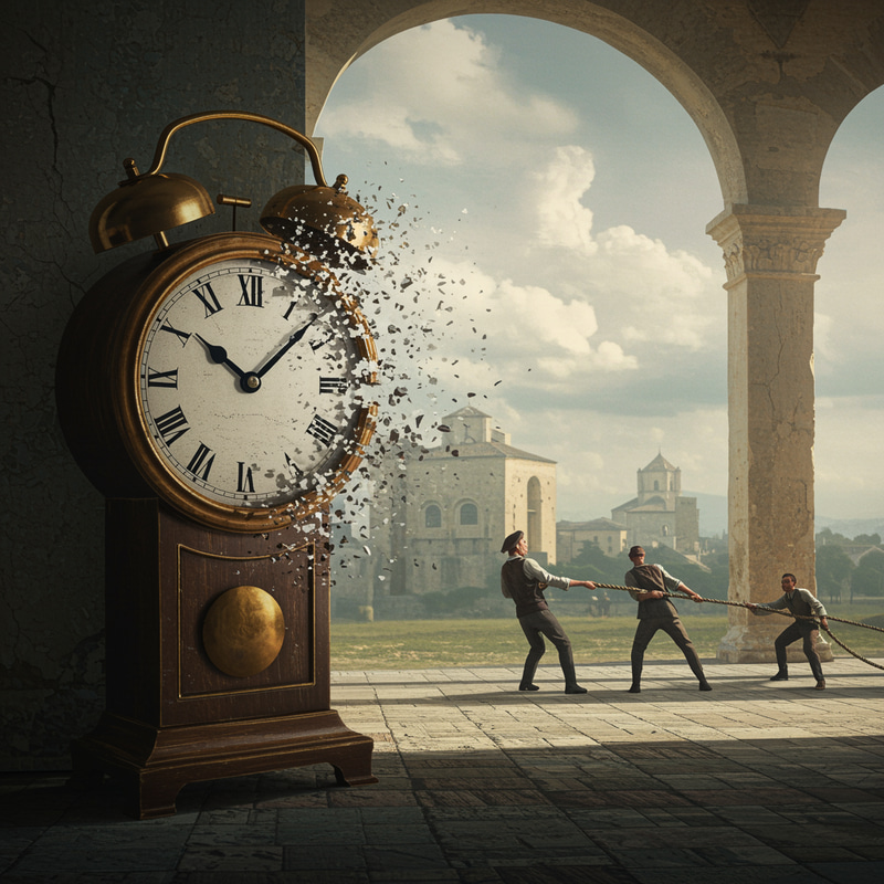 Disintegrating Clock Art: Time in Pixels Disintegrating Clock Art: Time in Pixels