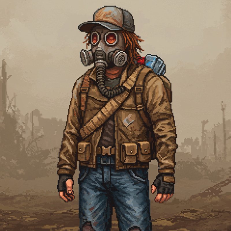 Pixel Dot Character: Post-Apocalyptic Style Pixel Dot Character: Post-Apocalyptic Style