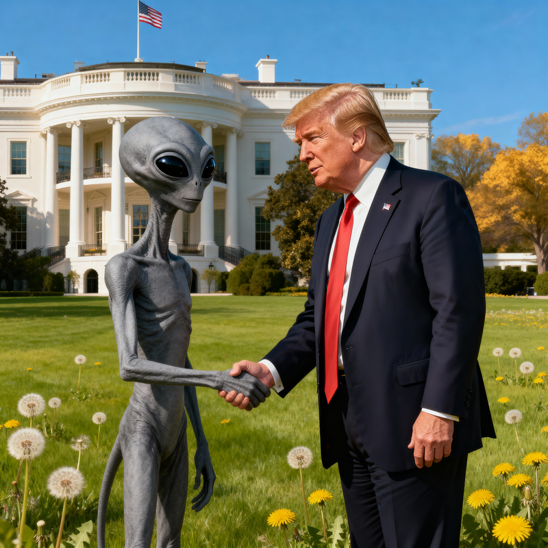 Trump and Alien: A Historic White House Moment Trump and Alien: A Historic White House Moment