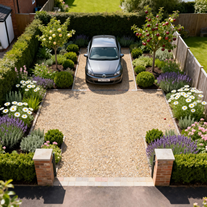 Cost-Effective Garden Design with Car Parking Cost-Effective Garden Design with Car Parking