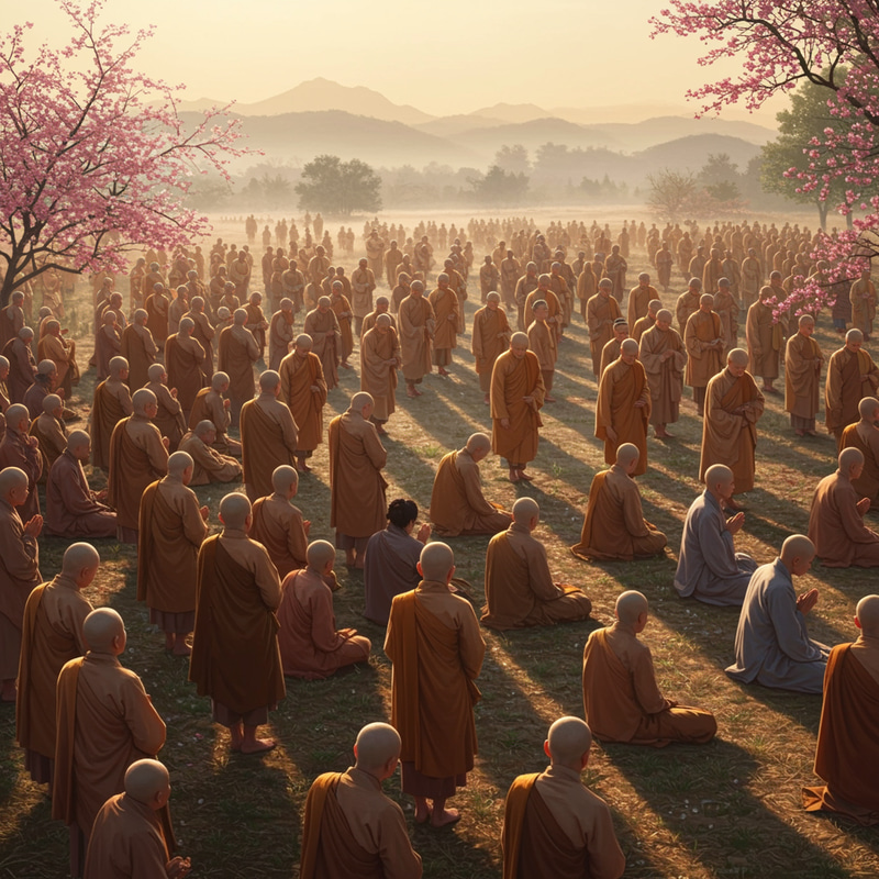 Buddha's Morning Discourse with Disciples