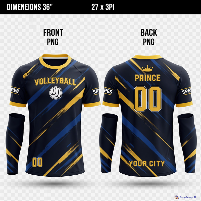 Custom Volleyball Jersey Design with Gold Accents Custom Volleyball Jersey Design with Gold Accents