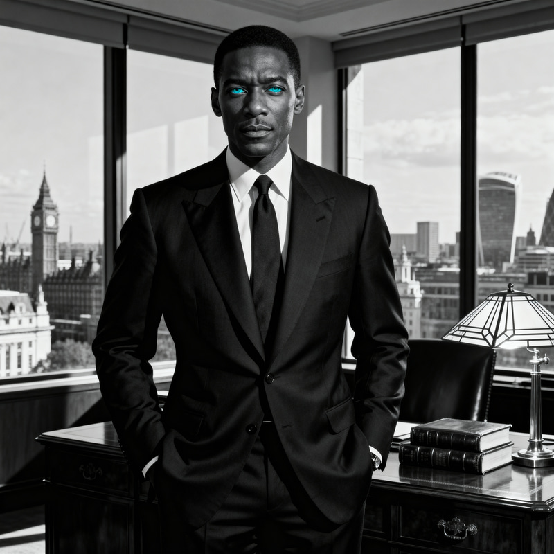 Classic Noir Portrait of a Suave Black Man Classic Noir Portrait of a Suave Black Man