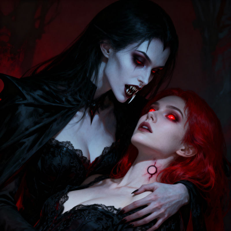 Bewitching Vampire Embrace: A Dark Tale