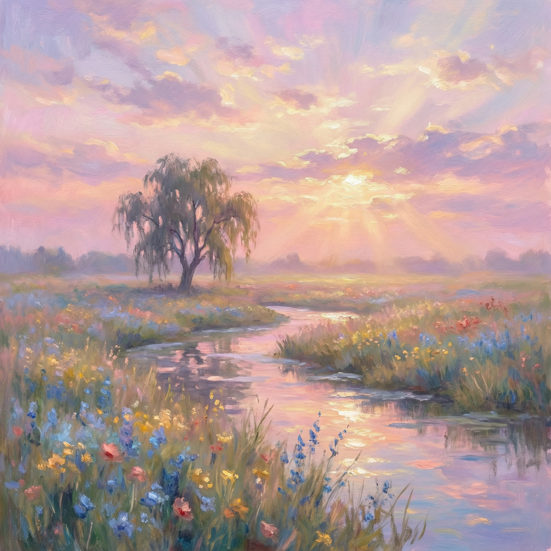 Ethereal Landscape Inspired by Monet's Art Ethereal Landscape Inspired by Monet's Art