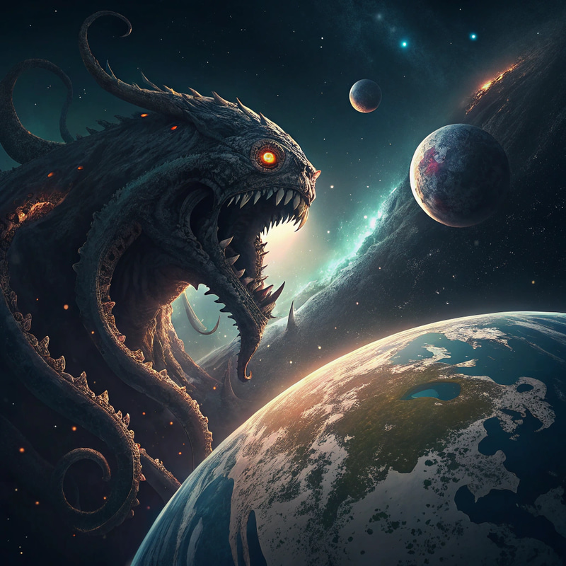 Giant Galactic Monster Threatens Earth Giant Galactic Monster Threatens Earth