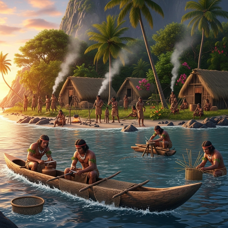 Indigenous Tribe Life on Remote Island