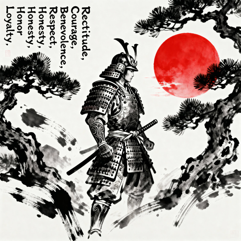 Bushido Code Samurai Tattoo | Japanese Art Style