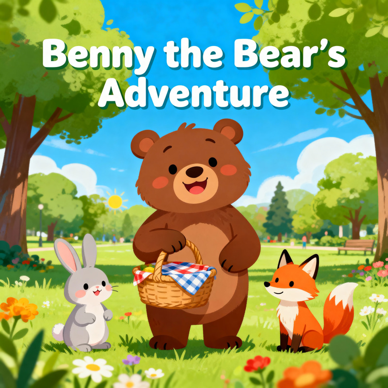 Benny the Bear's Adventure - Kids Book Cover Benny the Bear's Adventure - Kids Book Cover