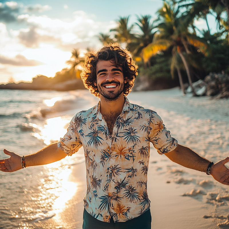 Smile on the Beach: Golden Hour Vibes Smile on the Beach: Golden Hour Vibes