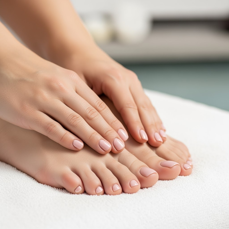 Beautiful Women's Feet with Perfect Pedicure Beautiful Women's Feet with Perfect Pedicure