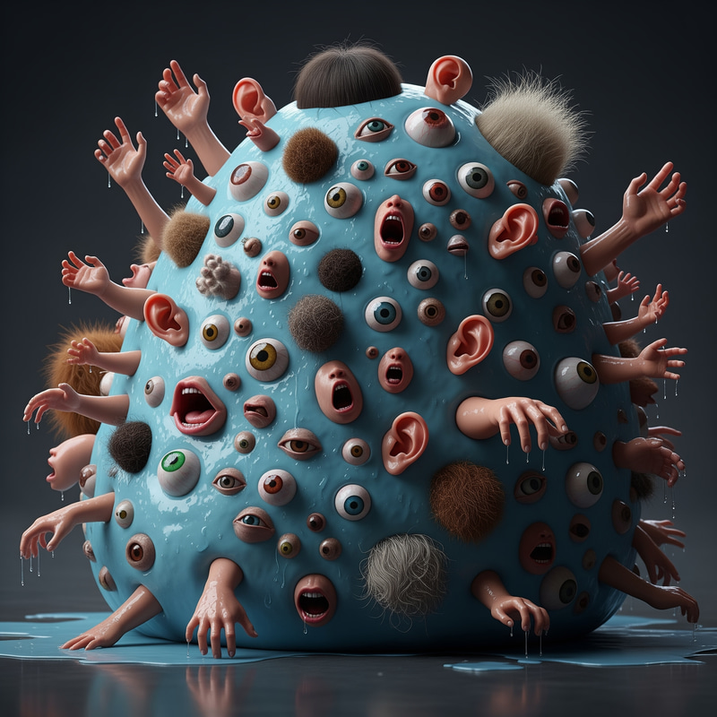 Unique Organic Blob with Human Features
