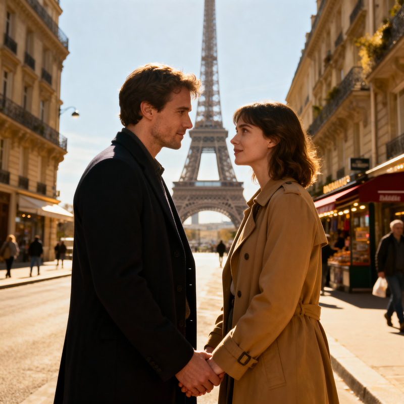 Romantic Couple at the Eiffel Tower | Love in Paris Romantic Couple at the Eiffel Tower | Love in Paris