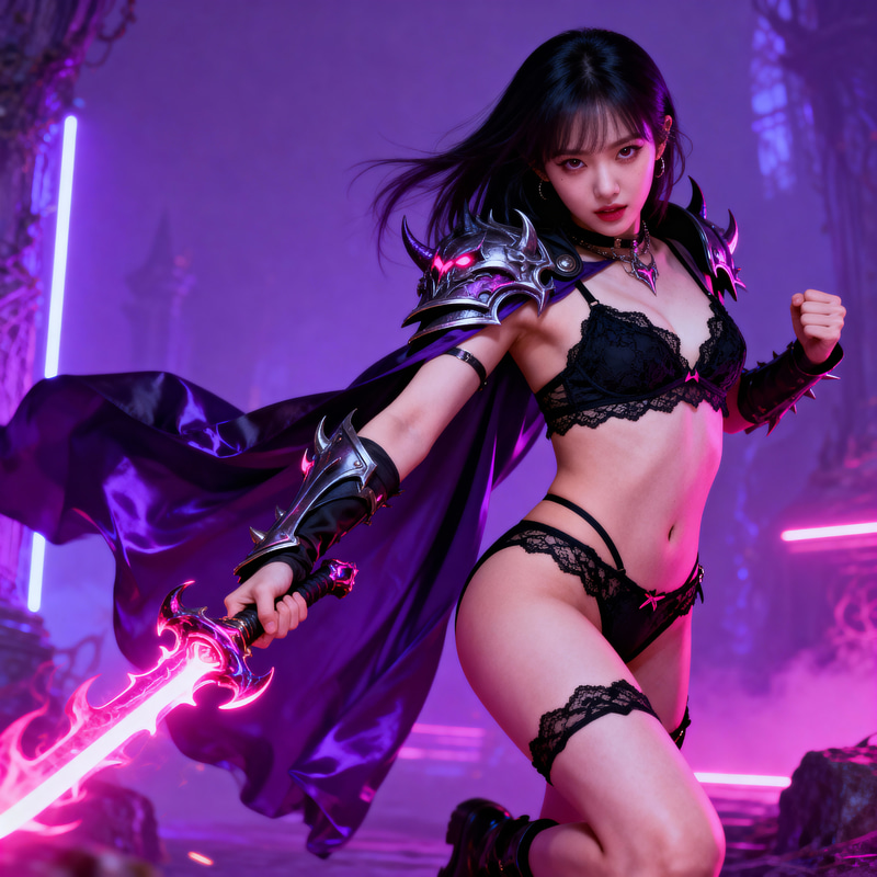 Zoey from Kpop Demon Hunters in a G String