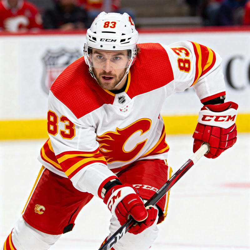 Calgary Flames Hockey Player - Jersey Number 83