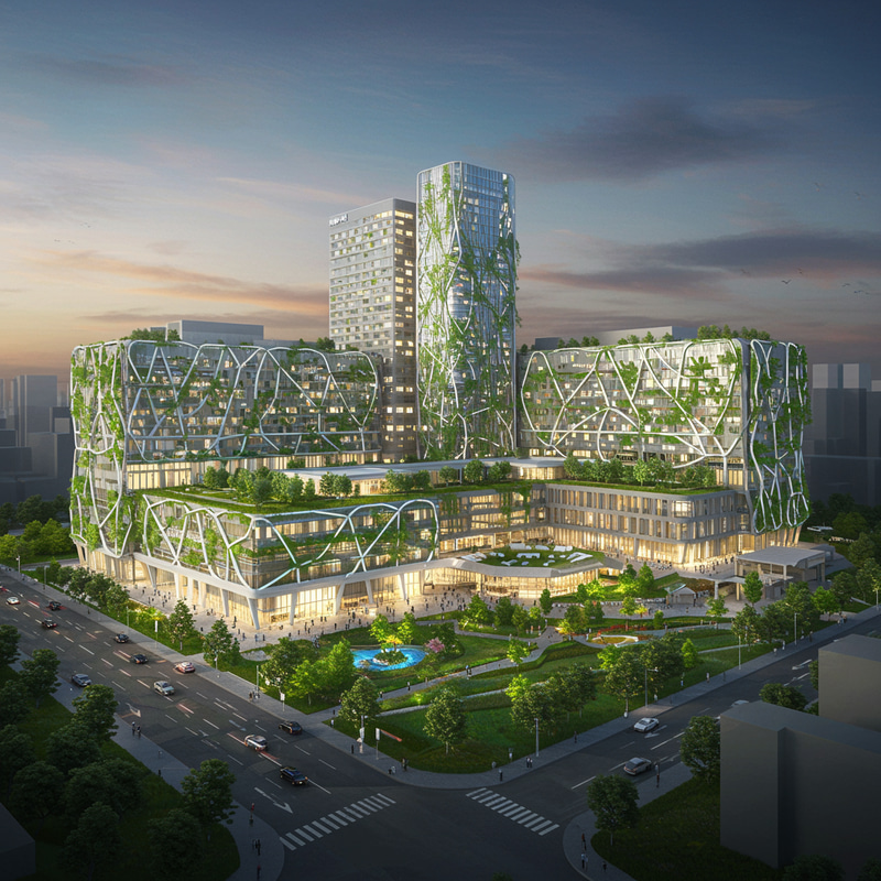 Futuristic 3D Design for Public Hospital