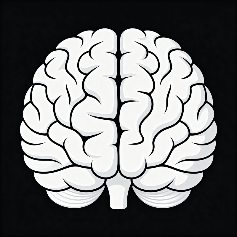 White Brain Vector Art for Creative Projects