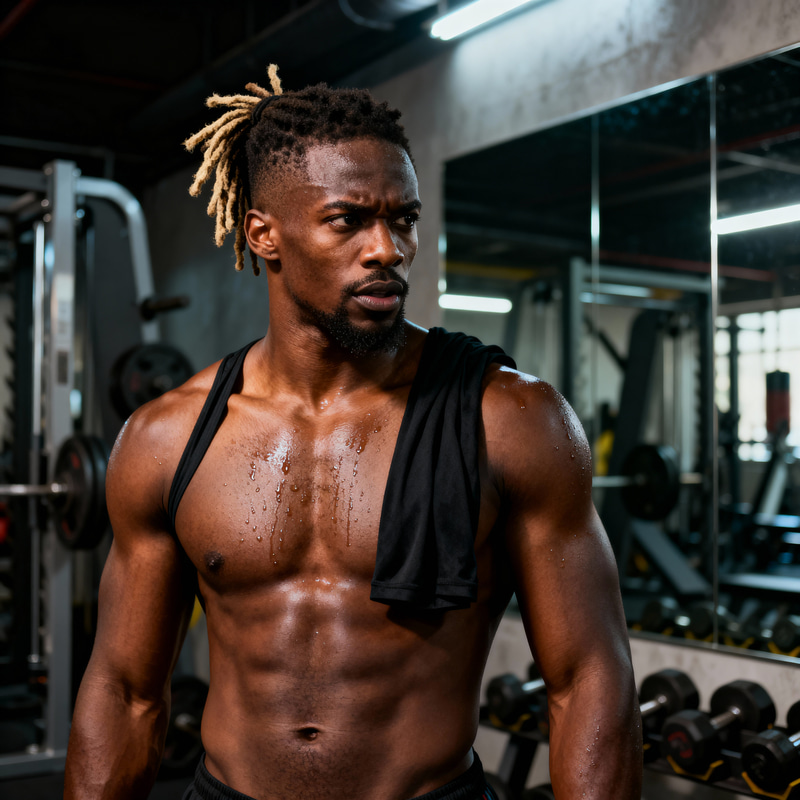 Photorealistic Portrait of Rho: Jamaican Athlete