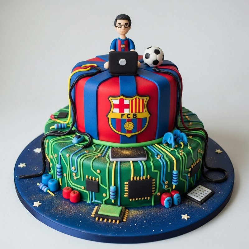 Barcelona-Themed Cake for Dad: A Perfect Treat Barcelona-Themed Cake for Dad: A Perfect Treat