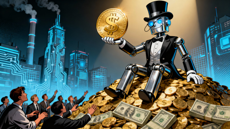 The Rise of AI: A Satirical Caricature The Rise of AI: A Satirical Caricature