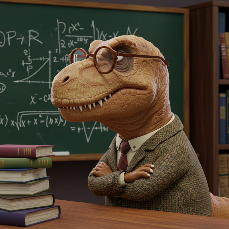 Ph.D. T-Rex Cartoon Character Ph.D. T-Rex Cartoon Character