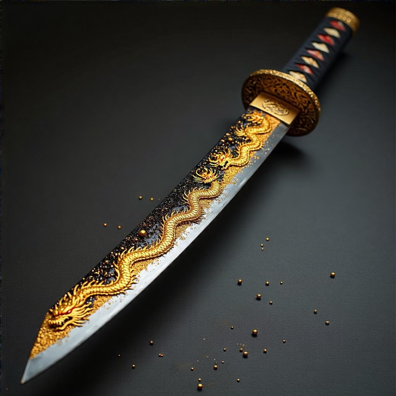 Gold Dragon Katana Marmite Design Gold Dragon Katana Marmite Design