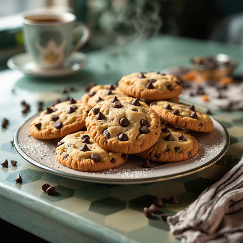 Delicious Chocolate Chip Cookies | Retro Diner Style