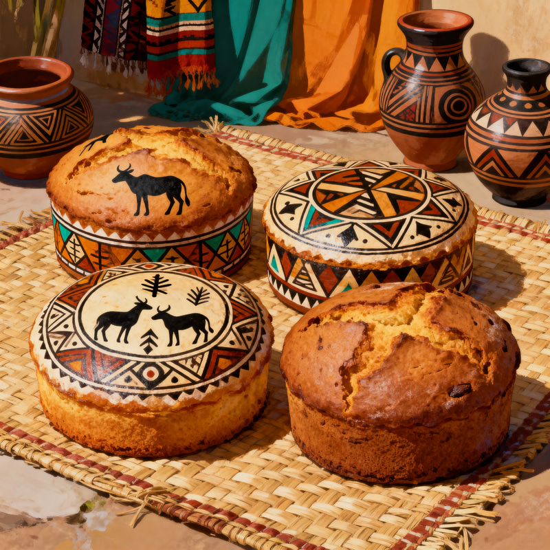 African Traditional Art Cakes Collection African Traditional Art Cakes Collection